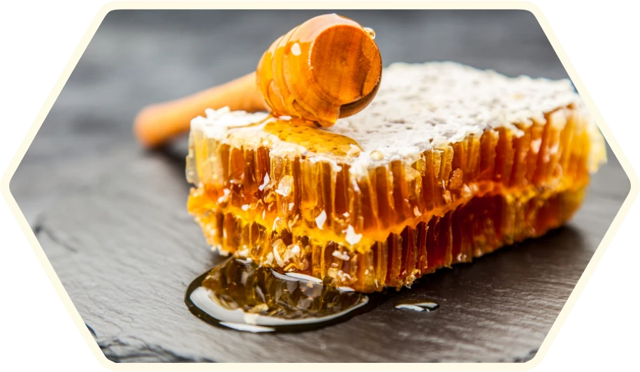 Imagen de cera y miel de abeja